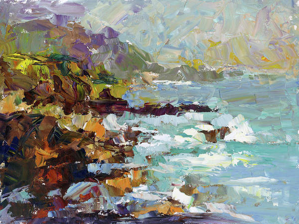 Form of My Prayer - Big Sur abstract palette knife painting - Art